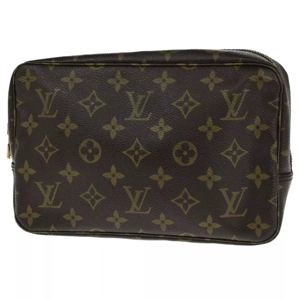 LOUIS VUITTON Trousse Toilette 23 Clutch Hand Bag Monogram Brown - Picture 12 of 14